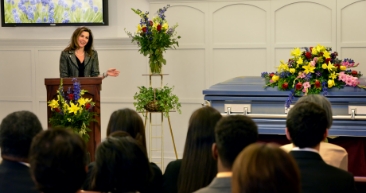 This selection includes a funeral ceremony at our funeral home or another facility with a public viewing the day before.